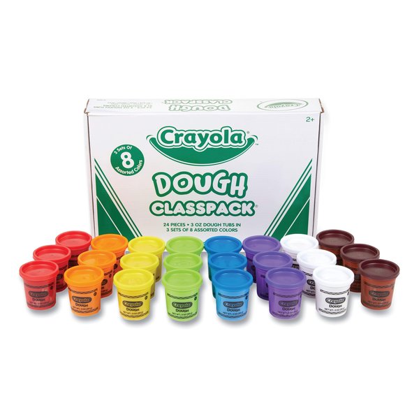 Crayola Dough Classpack, 3 oz, 8 Assorted Colors, 24PK 57-0171